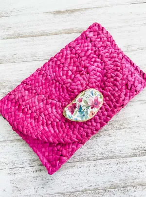 Wildflower Oyster Shell Clutch