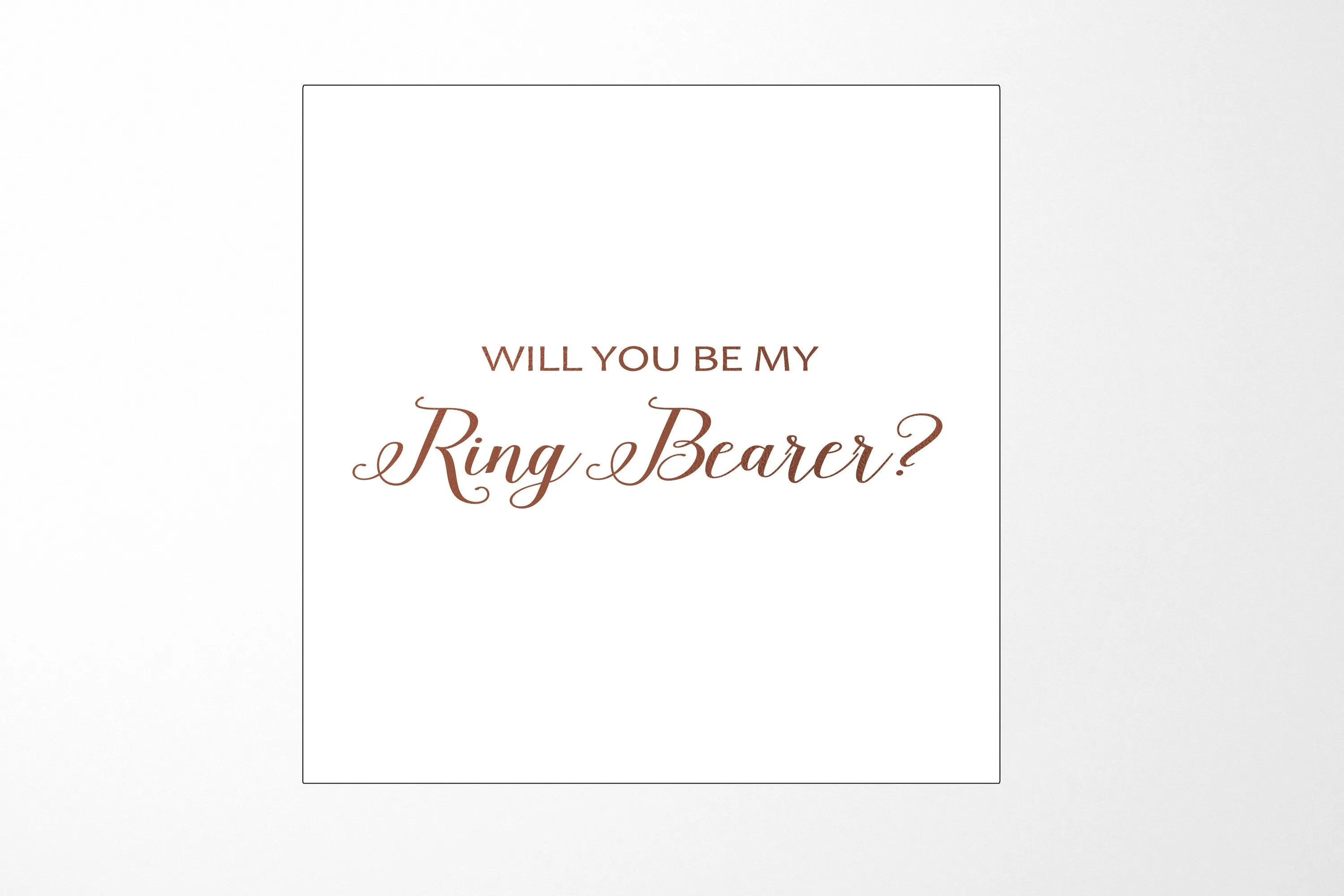 Will You Be My Ring Bearer? Proposal Box White - No Border - No ribbon