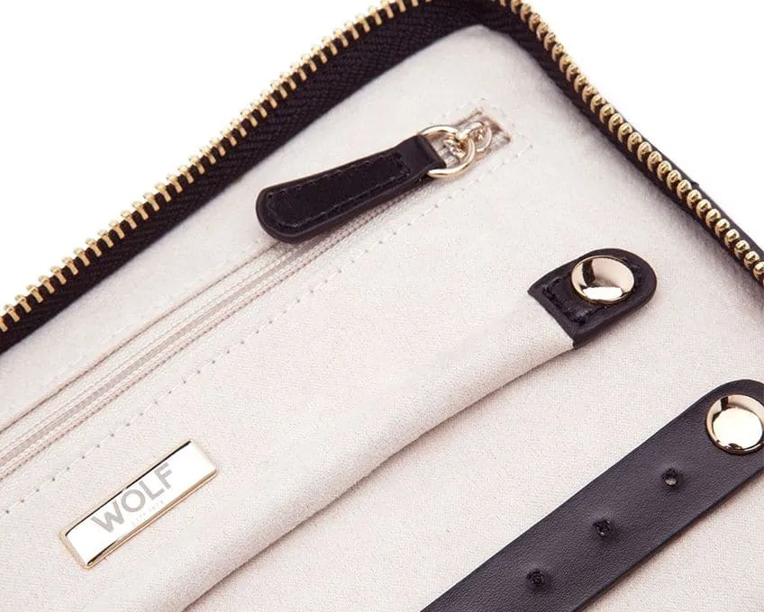 Wolf Caroline Jewelry Portfolio Travel Case - Black