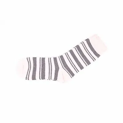 Womens Design Double Striped Pattern Women Size 2-8 Cotton Crew Socks