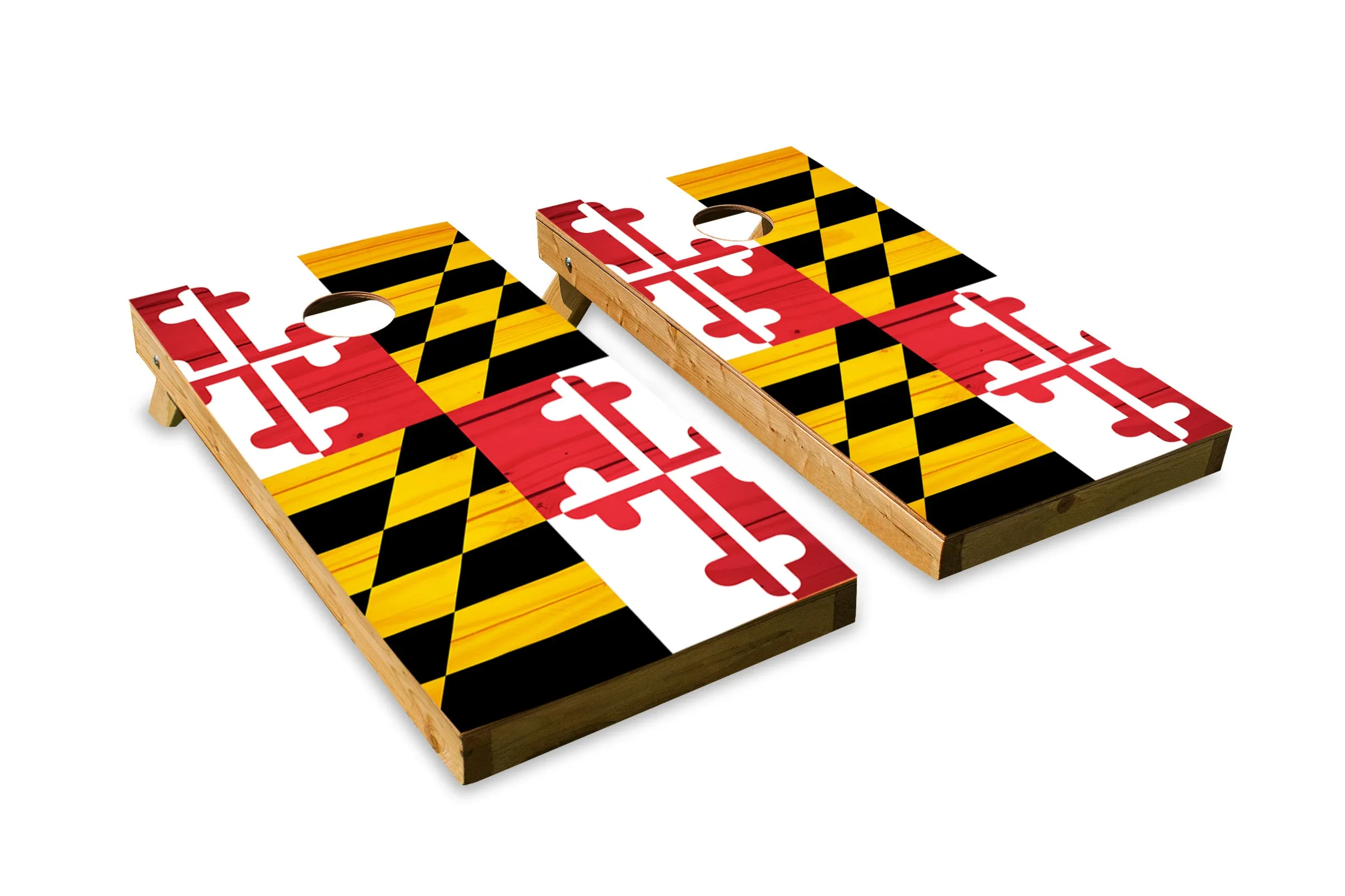 Wood Grain Maryland State Flag
