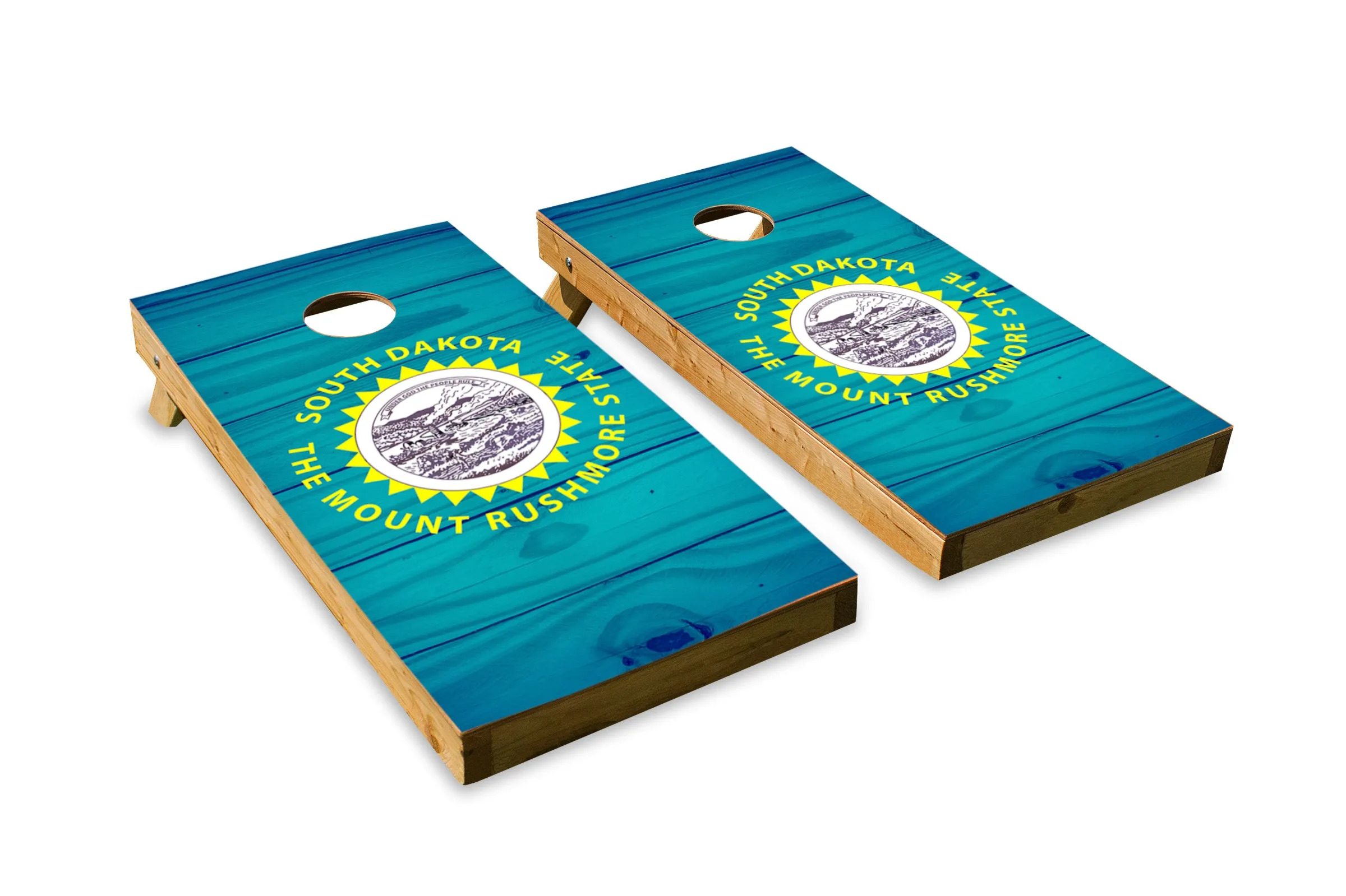 Wood Grain South Dakota State Flag