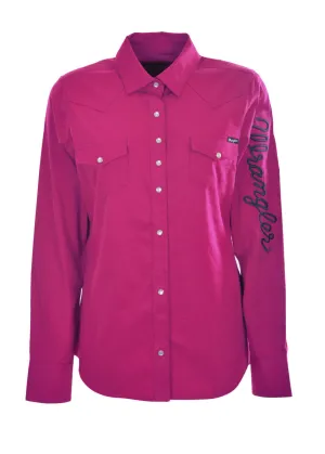 XCP2127020 Wrangler Women's Logo LS Drill Shirt Magenta