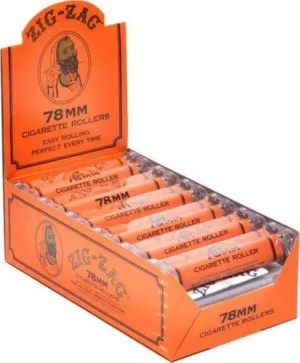 Zig-Zag 78mm Orange Rolling Machine - (12 Count)