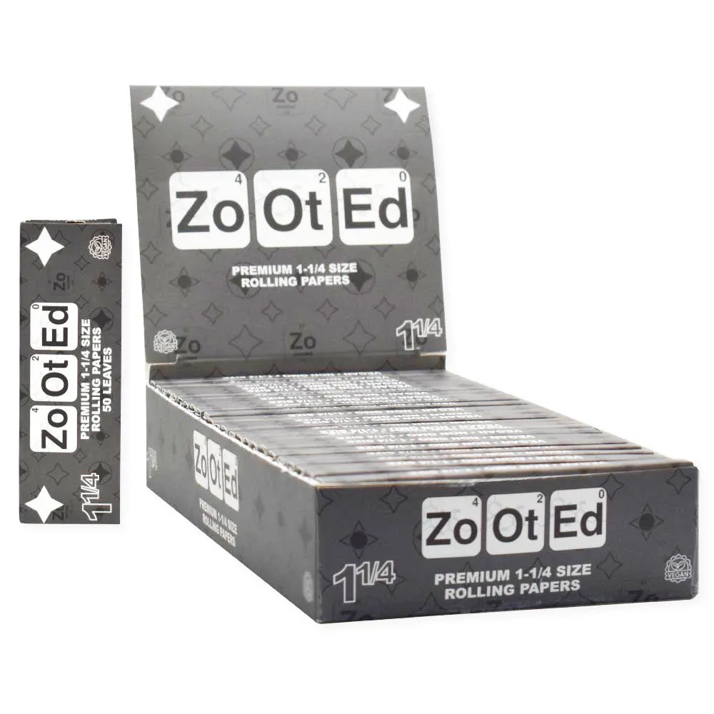Zooted Brandz 1-1/4 Natural Rolling Paper - (24 Count Per Display)